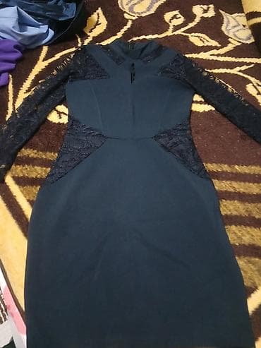 Women's Clothing: Elegantna ženska haljina u tamnoplavoj boji, midi dužine, kroja koji at lalafo.rs — 2 Women's Clothing: Elegantna ženska haljina u tamnoplavoj boji, midi dužine, kroja koji — 2