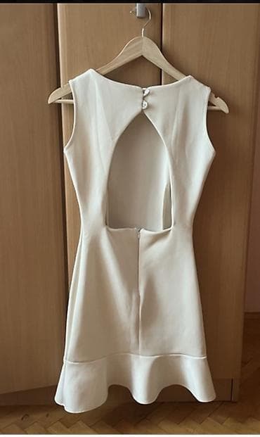 Elegantna mini haljina bez rukava u boji šampanj/belo. odgovara na lalafo.rs — 4 Elegantna mini haljina bez rukava u boji šampanj/belo. odgovara — 4