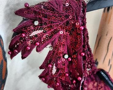 Koktel/večernja haljina u boji vina (bordo), kratka A-linija - Gornji na lalafo.rs — 4 Koktel/večernja haljina u boji vina (bordo), kratka A-linija - Gornji — 4