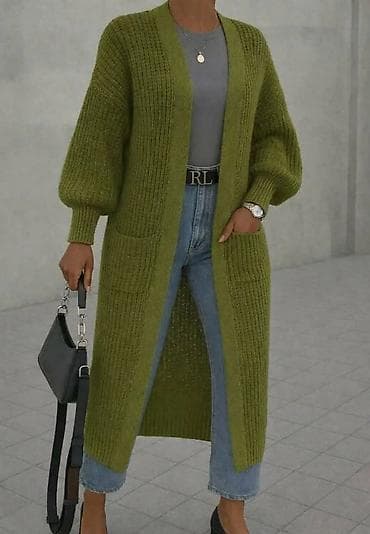 Dugi pleteni kardigan bez kopčanja - Model: dugi kardigan ravnog na lalafo.rs — 1 Dugi pleteni kardigan bez kopčanja - Model: dugi kardigan ravnog — 1