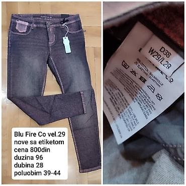 kom sa etiketom: Blu Fire Co farmerke – model W29/L29 (D38) - Veličina: 29 (W29/L29) - at lalafo.rs — 1 kom sa etiketom: Blu Fire Co farmerke – model W29/L29 (D38) - Veličina: 29 (W29/L29) - — 1