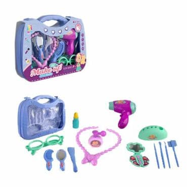 Set za igru – Make up i frizerski set u koferu - Komplet šarenih na lalafo.rs Set za igru – Make up i frizerski set u koferu - Komplet šarenih