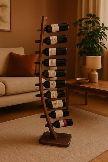 Matresses: Drveni samostojeći stalak za vino – elegantan - Kapacitet: 10 boca at lalafo.rs — 2 Matresses: Drveni samostojeći stalak za vino – elegantan - Kapacitet: 10 boca — 2