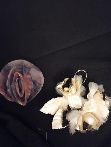 Ukrasne cvetne aplikacije – set - Dve vrste dekorativnih cvetova od na lalafo.rs — 1 Ukrasne cvetne aplikacije – set - Dve vrste dekorativnih cvetova od — 1