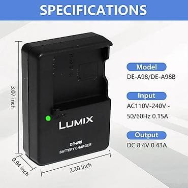 Punjač baterija LUMIX DE-A98 / DE-A98B - Namenjen za punjenje Li-ion na lalafo.rs Punjač baterija LUMIX DE-A98 / DE-A98B - Namenjen za punjenje Li-ion