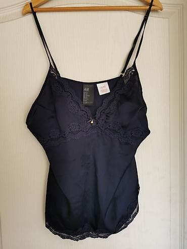 H&M ženska satenska potkošulja/top na bretele - Boja: tamno plava na lalafo.rs — 2 H&M ženska satenska potkošulja/top na bretele - Boja: tamno plava — 2