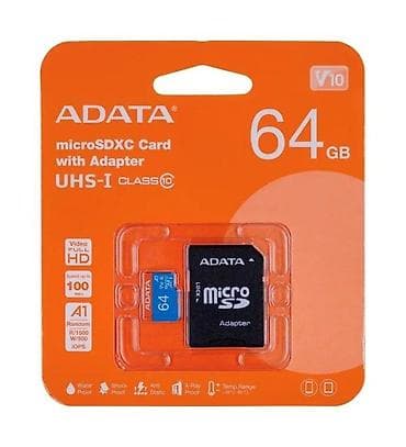 ADATA microSDXC memorijska kartica 64 GB + SD adapter - Kapacitet: 64 na lalafo.rs ADATA microSDXC memorijska kartica 64 GB + SD adapter - Kapacitet: 64