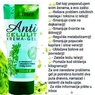 Limes Anti Celulit krema–gel, 200 ml Opis proizvoda: - Biljni na lalafo.rs — 3 Limes Anti Celulit krema–gel, 200 ml Opis proizvoda: - Biljni — 3