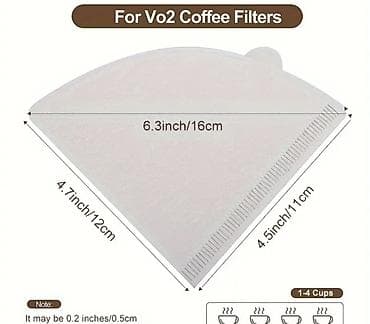 Papirni filteri za kafu – konusni, za pour-over/drip pripremu - na lalafo.rs — 2 Papirni filteri za kafu – konusni, za pour-over/drip pripremu - — 2