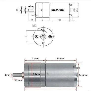 Electric Motors: DC zupčasti motor JGA25-370 Opis: - Kompaktni DC motor sa metalnim at lalafo.rs — 2 Electric Motors: DC zupčasti motor JGA25-370 Opis: - Kompaktni DC motor sa metalnim — 2
