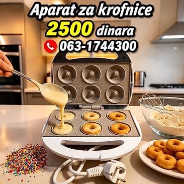 Aparat za krofnice - Električni aparat sa kalupima za mini krofnice na lalafo.rs Aparat za krofnice - Električni aparat sa kalupima za mini krofnice