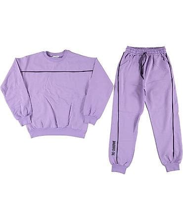 Duks + donji deo trenerke – komplet u lila boji - Materijal: meki na lalafo.rs Duks + donji deo trenerke – komplet u lila boji - Materijal: meki