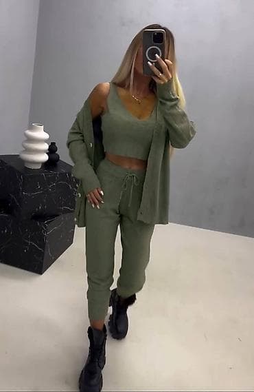 pantalone gina benotti: Ženski pleteni komplet – 3 dela - Kardigan na kopčanje sa opuštenim na lalafo.rs — 1 pantalone gina benotti: Ženski pleteni komplet – 3 dela - Kardigan na kopčanje sa opuštenim — 1