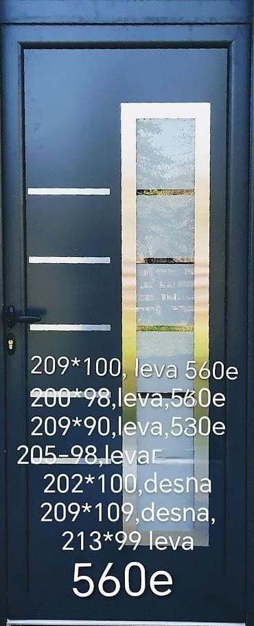 Čelična ulazna vrata sa staklenim panelom - Materijal: metalna na lalafo.rs Čelična ulazna vrata sa staklenim panelom - Materijal: metalna