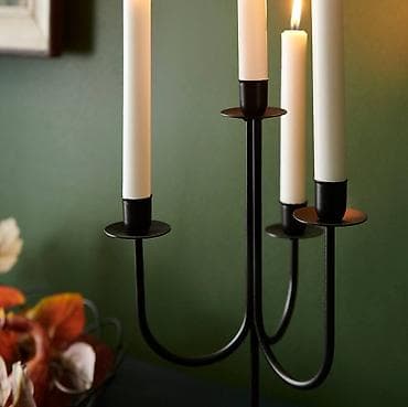Ikea Metalni svećnjak za 4 štapićaste sveće - Elegantna, crna, mat na lalafo.rs — 2 Ikea Metalni svećnjak za 4 štapićaste sveće - Elegantna, crna, mat — 2