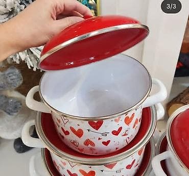 Emajlirana šerpa FG BR – dekor srca ❤️ Praktična i kvalitetna na lalafo.rs — 1 Emajlirana šerpa FG BR – dekor srca ❤️ Praktična i kvalitetna — 1