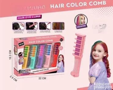 Dečiji setovi za ulepšavanje: Privremena fraba za kosu - češalj sa farbom Hair Color Češalj sa 5 na lalafo.rs — 1 Dečiji setovi za ulepšavanje: Privremena fraba za kosu - češalj sa farbom Hair Color Češalj sa 5 — 1