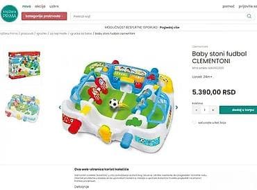 Dečije sportske igračke: Baby stoni fudbal Clementoni - Interaktivni sto za fudbal namenjen na lalafo.rs — 1 Dečije sportske igračke: Baby stoni fudbal Clementoni - Interaktivni sto za fudbal namenjen — 1