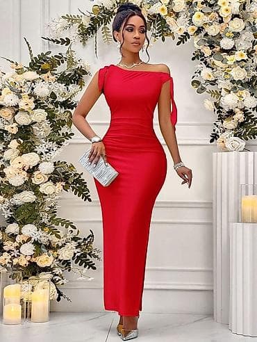 Haljina duga sa slicem sa strane i trakama na ramenima na lalafo.rs Haljina duga sa slicem sa strane i trakama na ramenima