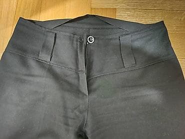 Crne pantalone od viskoze poliestera i elastina, nisu sečene pa na lalafo.rs — 3 Crne pantalone od viskoze poliestera i elastina, nisu sečene pa — 3