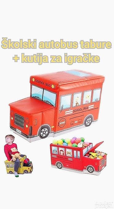 Školski autobus tabure + kutija za igračke – Crveni 🚌❤️ Kutija za na lalafo.rs — 1 Školski autobus tabure + kutija za igračke – Crveni 🚌❤️ Kutija za — 1