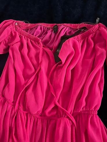 Haljina Eva – roza - Duga, lepršava haljina u intenzivno roze/fuksija na lalafo.rs — 3 Haljina Eva – roza - Duga, lepršava haljina u intenzivno roze/fuksija — 3