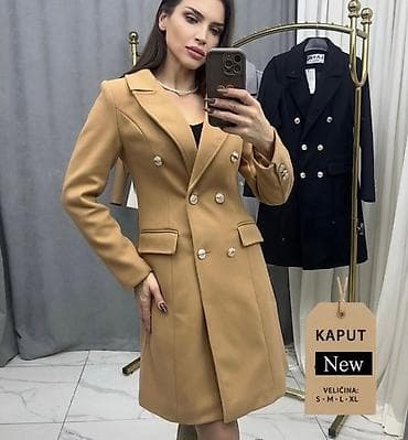 Ženski kaput – elegantan, strukiran kroj sa duplim kopčanjem 36 38 40 na lalafo.rs — 1 Ženski kaput – elegantan, strukiran kroj sa duplim kopčanjem 36 38 40 — 1