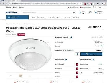 Video Surveillance: Steinel IS 360-3 – plafonski PIR senzor pokreta, 360° - Detekcija at lalafo.rs — 3 Video Surveillance: Steinel IS 360-3 – plafonski PIR senzor pokreta, 360° - Detekcija — 3