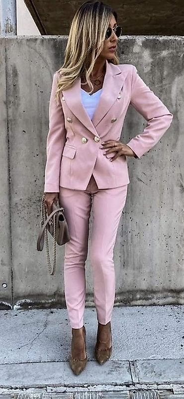 💫Ženski komplet – elegantno odelo sa dvorednim sako-m Kompleti ponovo na lalafo.rs — 3 💫Ženski komplet – elegantno odelo sa dvorednim sako-m Kompleti ponovo — 3