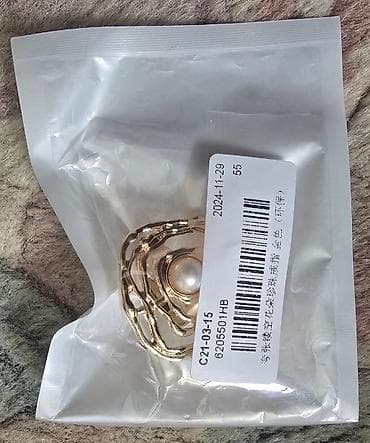 Veliki masivan zlatan prsten sa biserom, prelep, veliki, nov na lalafo.rs — 6 Veliki masivan zlatan prsten sa biserom, prelep, veliki, nov — 6