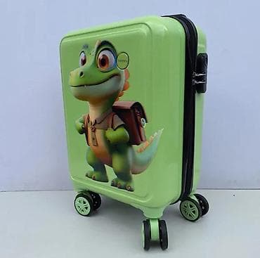 Backpacks, bags and suitcases: Dečji kofer na točkiće – zeleni, sa motivom simpatičnog dinosaurusa - at lalafo.rs — 6 Backpacks, bags and suitcases: Dečji kofer na točkiće – zeleni, sa motivom simpatičnog dinosaurusa - — 6