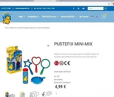 Igračka za duvanje mehurića/balona od sapunice; PUSTEFIX Mini Mix; Tri na lalafo.rs — 6 Igračka za duvanje mehurića/balona od sapunice; PUSTEFIX Mini Mix; Tri — 6