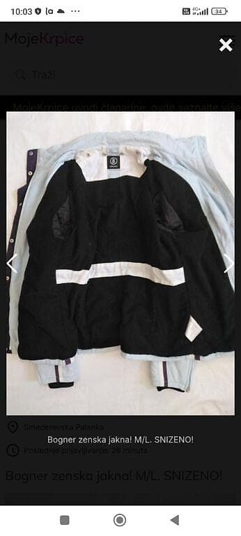 Bogner ženska jakna, veličina M/L. - Boja: svetloplava sa tamnim na lalafo.rs — 3 Bogner ženska jakna, veličina M/L. - Boja: svetloplava sa tamnim — 3