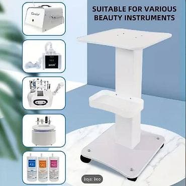 Kozmetički stalak/kolica za uređaje – belo Opis: - Stabilan stalak na lalafo.rs — 1 Kozmetički stalak/kolica za uređaje – belo Opis: - Stabilan stalak — 1