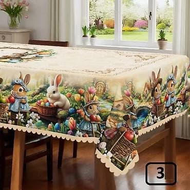 Uskršnji stolnjak sa zeka motivima – model 3 i model 4 - Dekorativni na lalafo.rs — 3 Uskršnji stolnjak sa zeka motivima – model 3 i model 4 - Dekorativni — 3