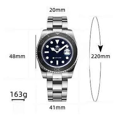 ADDIESDIVE MY-H3-C - 41mm - Crna - Rolex YACHT-MASTER Homage Potpuno na lalafo.rs — 5 ADDIESDIVE MY-H3-C - 41mm - Crna - Rolex YACHT-MASTER Homage Potpuno — 5