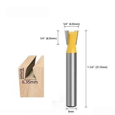 cepaci za drva: Naziv: Glodalo za lastin rep – 6,35 mm (1/4") Opis: - Profesionalno na lalafo.rs — 2 cepaci za drva: Naziv: Glodalo za lastin rep – 6,35 mm (1/4") Opis: - Profesionalno — 2
