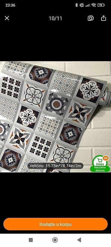 Samolepljiva PVC folija sa dezenom pločica - Dekorativna samolepljiva na lalafo.rs — 3 Samolepljiva PVC folija sa dezenom pločica - Dekorativna samolepljiva — 3