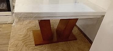 Trpezarijski sto modernog dizajna - Ploča: pravougaona, u beloj boji na lalafo.rs — 1 Trpezarijski sto modernog dizajna - Ploča: pravougaona, u beloj boji — 1