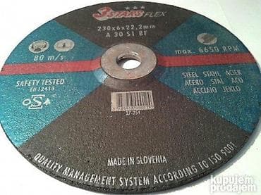 Brusna ploca 230x6x22 3 Stars flex -Swaty Made in Slovenia Max brzina na lalafo.rs — 1 Brusna ploca 230x6x22 3 Stars flex -Swaty Made in Slovenia Max brzina — 1