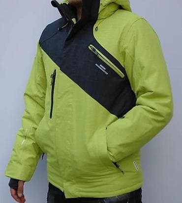 Outerwear: Muška zimska/ski jakna – limeta zelena sa crnim panelom - Topao at lalafo.rs — 2 Outerwear: Muška zimska/ski jakna – limeta zelena sa crnim panelom - Topao — 2