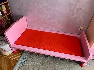 Ikea Mammut roze krevet za devojčice 180x90, sa letvicama (podnica) i na lalafo.rs — 4 Ikea Mammut roze krevet za devojčice 180x90, sa letvicama (podnica) i — 4