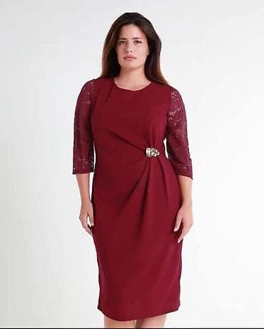 zenske broj: Elegantna ženska haljina do kolena sa 3/4 čipkastim rukavima. Klasičan at lalafo.rs — 1 zenske broj: Elegantna ženska haljina do kolena sa 3/4 čipkastim rukavima. Klasičan — 1