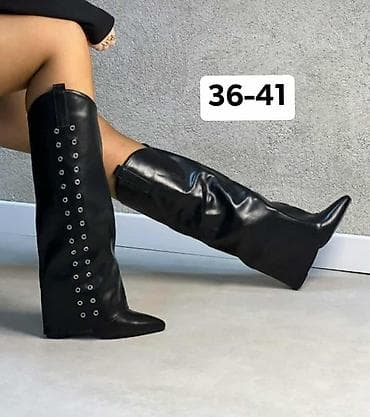 High boots, 40, color - Black at lalafo.rs — 1 High boots, 40, color - Black — 1