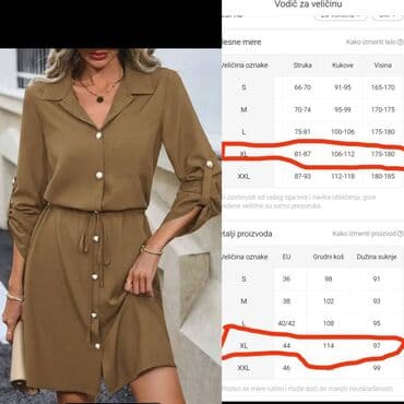 Košulja-haljina u boji karamela - Model: košulja-haljina sa kragnom i na lalafo.rs Košulja-haljina u boji karamela - Model: košulja-haljina sa kragnom i