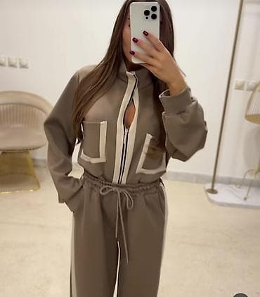 dve suknje po: Damski komplet – Trenerka viskosa - Boja: taupe (topla bež/siva) sa na lalafo.rs — 1 dve suknje po: Damski komplet – Trenerka viskosa - Boja: taupe (topla bež/siva) sa — 1