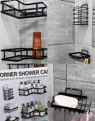 Ugaone police za tuš/kupatilo – set za organizaciju - Modularni set na lalafo.rs — 3 Ugaone police za tuš/kupatilo – set za organizaciju - Modularni set — 3