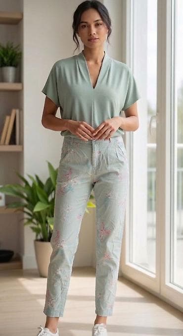 Komplet: Pantalone i Bluza.Ženske letnje pantalone sa diskretnim na lalafo.rs Komplet: Pantalone i Bluza.Ženske letnje pantalone sa diskretnim