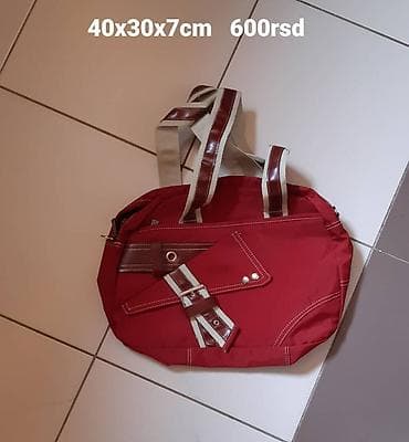 Crvena ženska torba za rame - Dimenzije: 40 x 30 x 7 cm (naznačeno na na lalafo.rs — 1 Crvena ženska torba za rame - Dimenzije: 40 x 30 x 7 cm (naznačeno na — 1