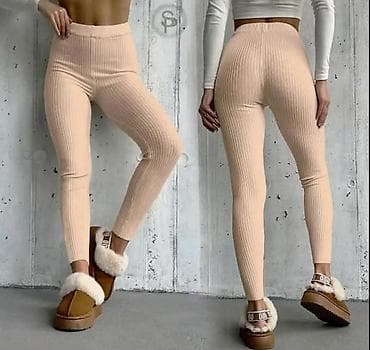 Ženske helanke sa visokim strukom i rebrastom teksturom, dostupne u na lalafo.rs — 2 Ženske helanke sa visokim strukom i rebrastom teksturom, dostupne u — 2